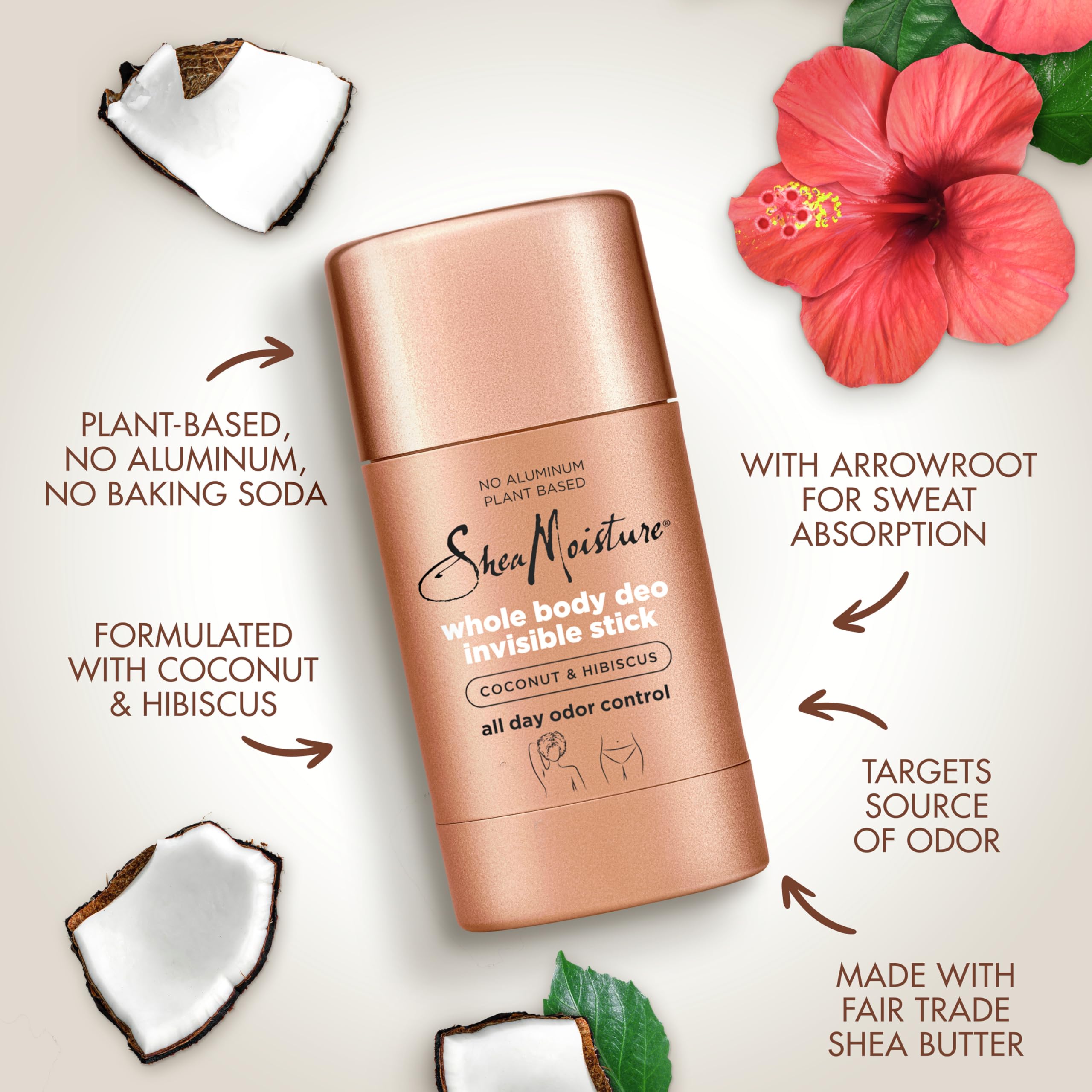 Foto 4 pulgar | Desodorante Sheamoisture Invisible Stick de Coco e Hibisco 75 Ml X3 - Venta Internacional