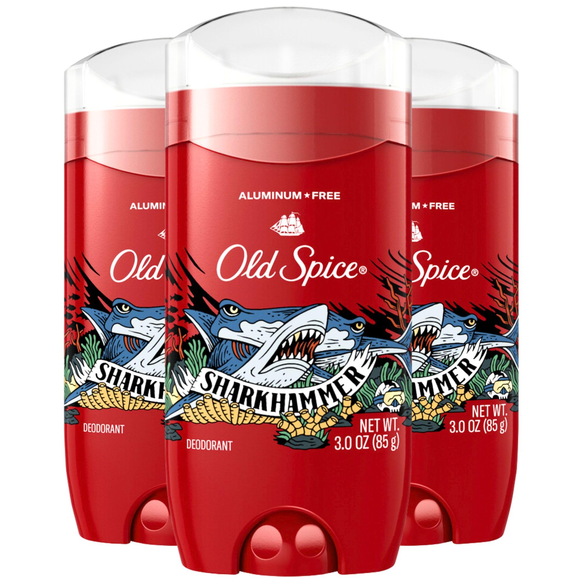 Foto 2 pulgar | Desodorante Old Spice Sharkhammer Sin Aluminio 90 Ml Paquete de 3 - Venta Internacional