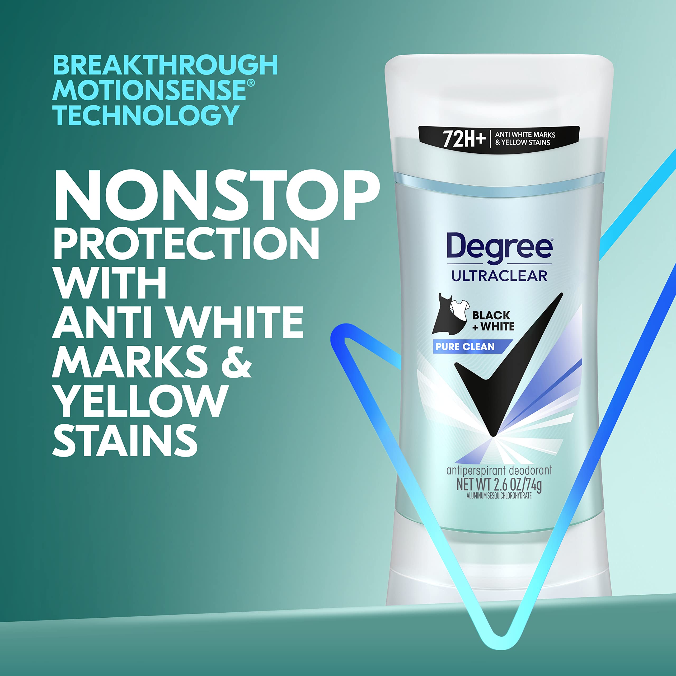 Foto 6 pulgar | Antitranspirante Degree Pure Clean para Mujer 75 Ml Paquete de 4 - Venta Internacional