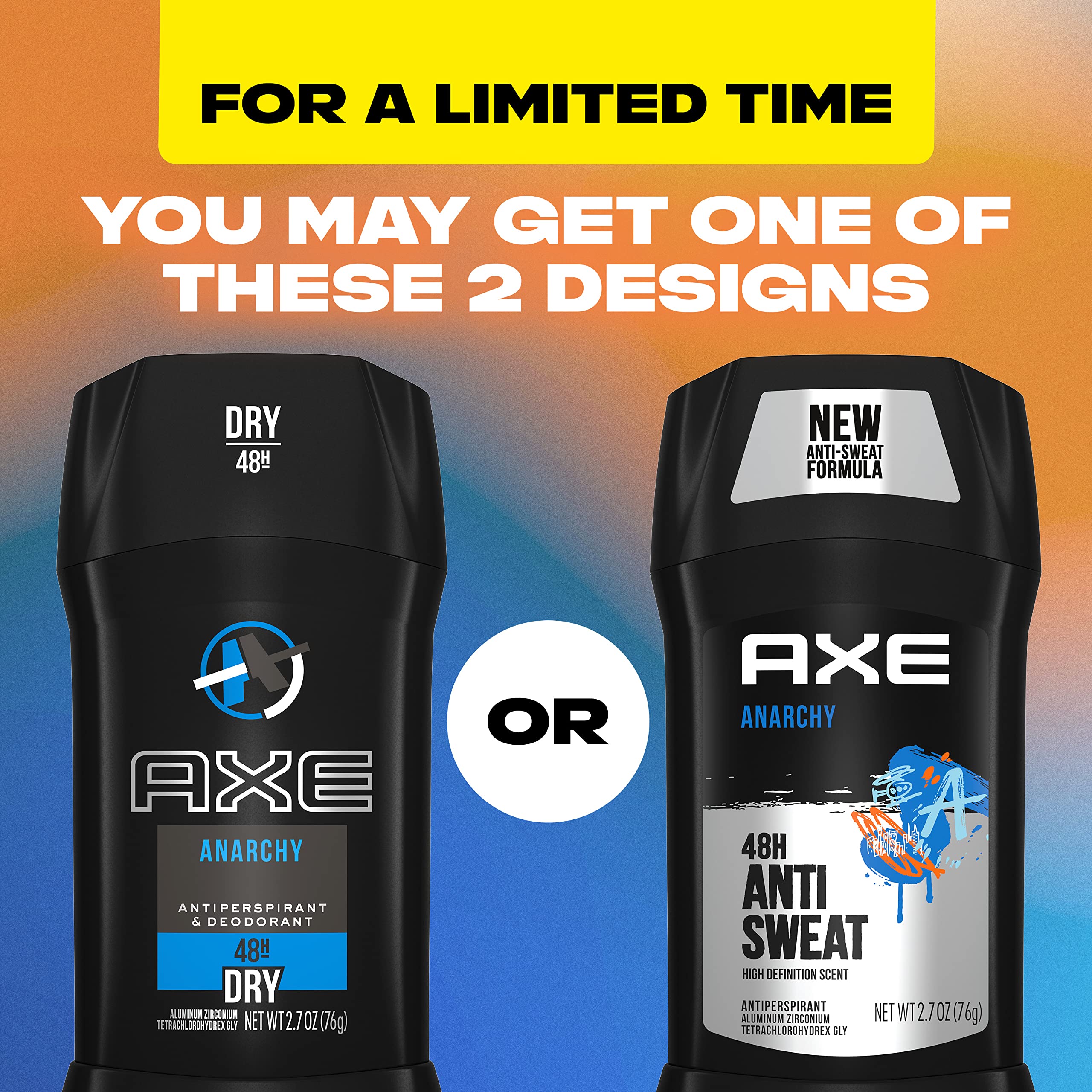 Foto 2 | Desodorante Axe Anarchy de 4 Piezas-Venta Internacional