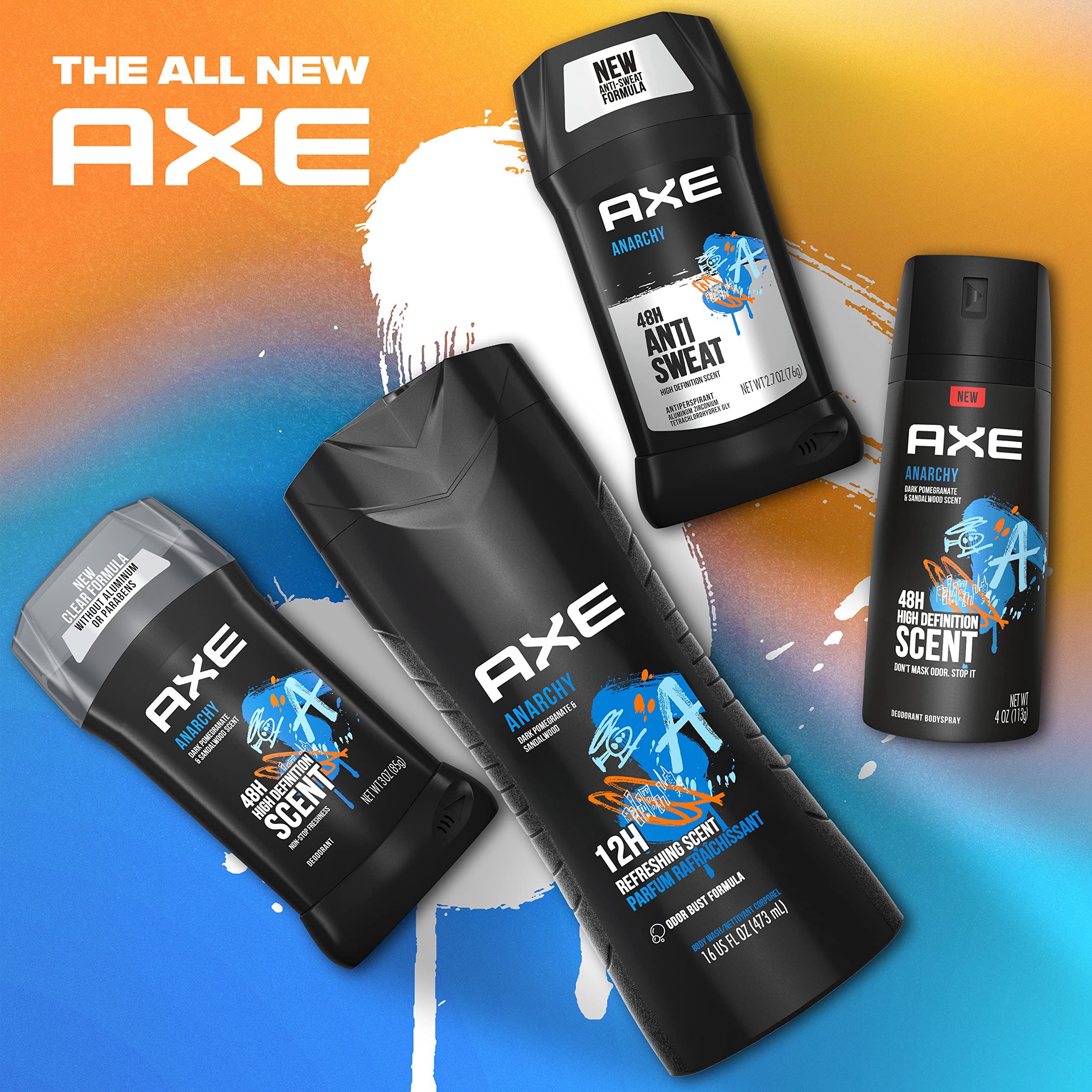 Foto 5 | Desodorante Axe Anarchy de 4 Piezas-Venta Internacional