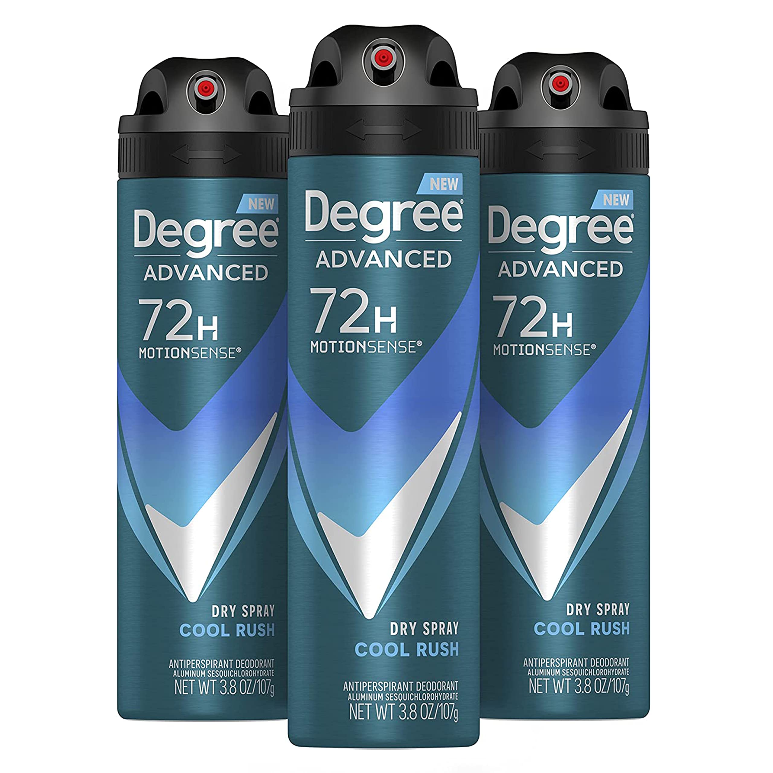 Desodorante Degree Advanced Cool Rush de 3 Piezas-Venta Internacional