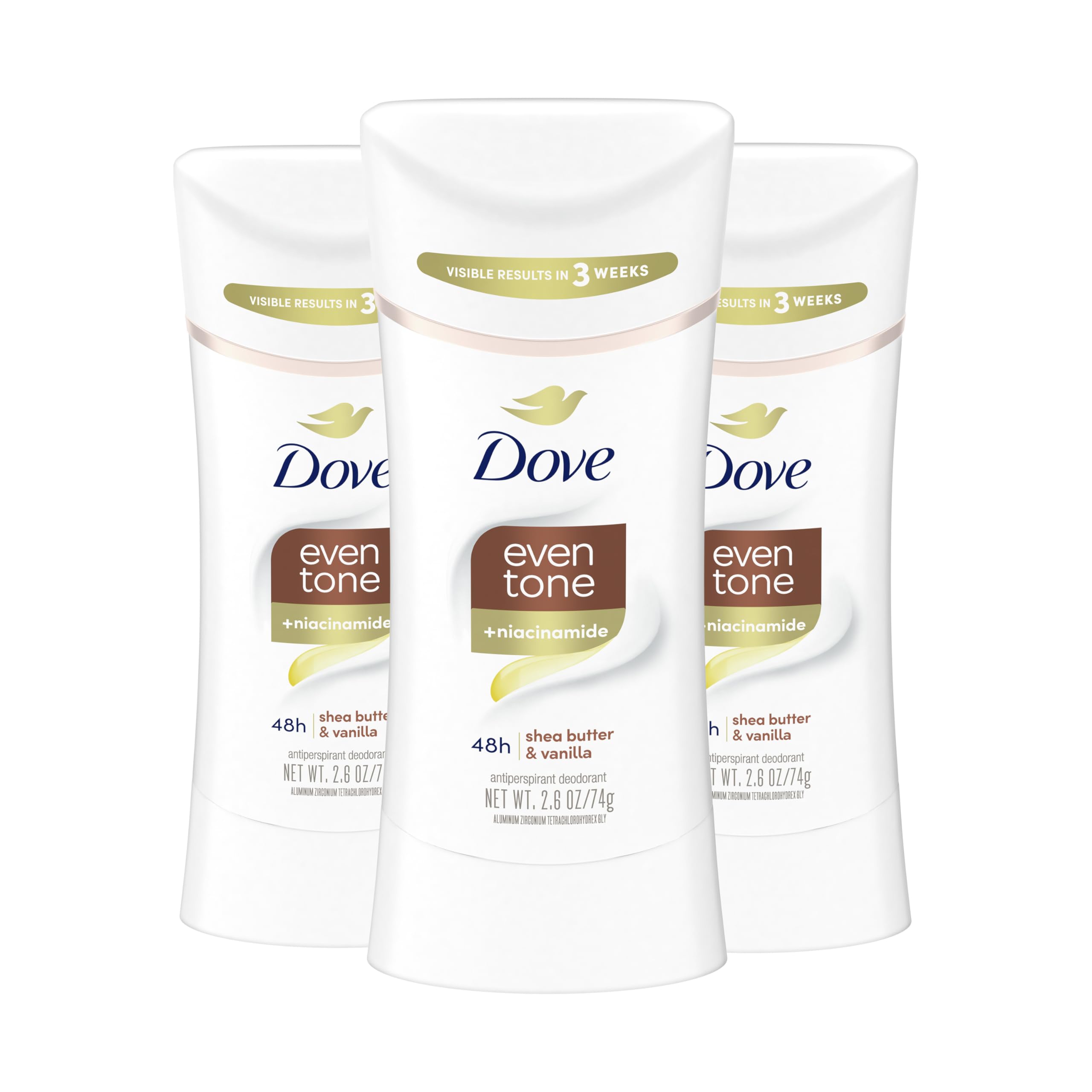 Foto 1 | Desodorante Dove Even Tone Shea Butter & Vanilla 3 Piezas-Venta Internacional