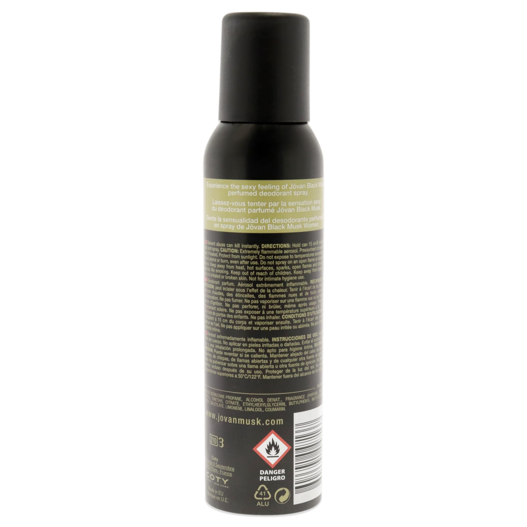 Foto 3 pulgar | Desodorante en Spray Jovan Black Musk para Mujer 150 ml - Venta Internacional