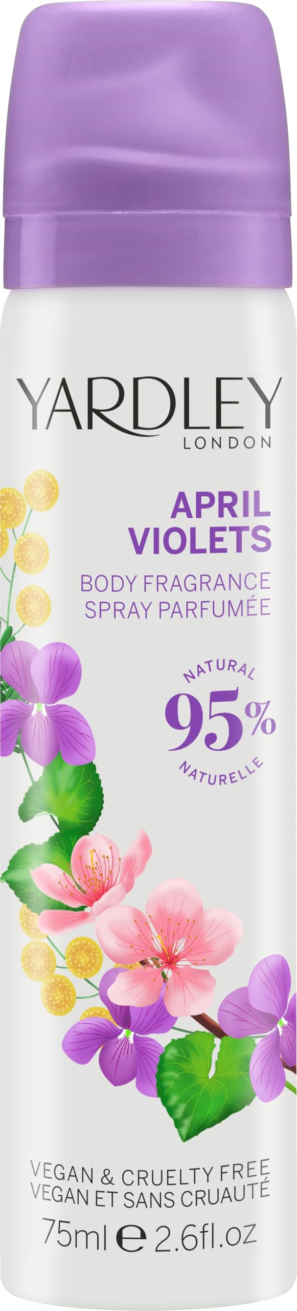 Desodorante Corporal Yardley April Violets paraMujer 75ml - Venta Internacional