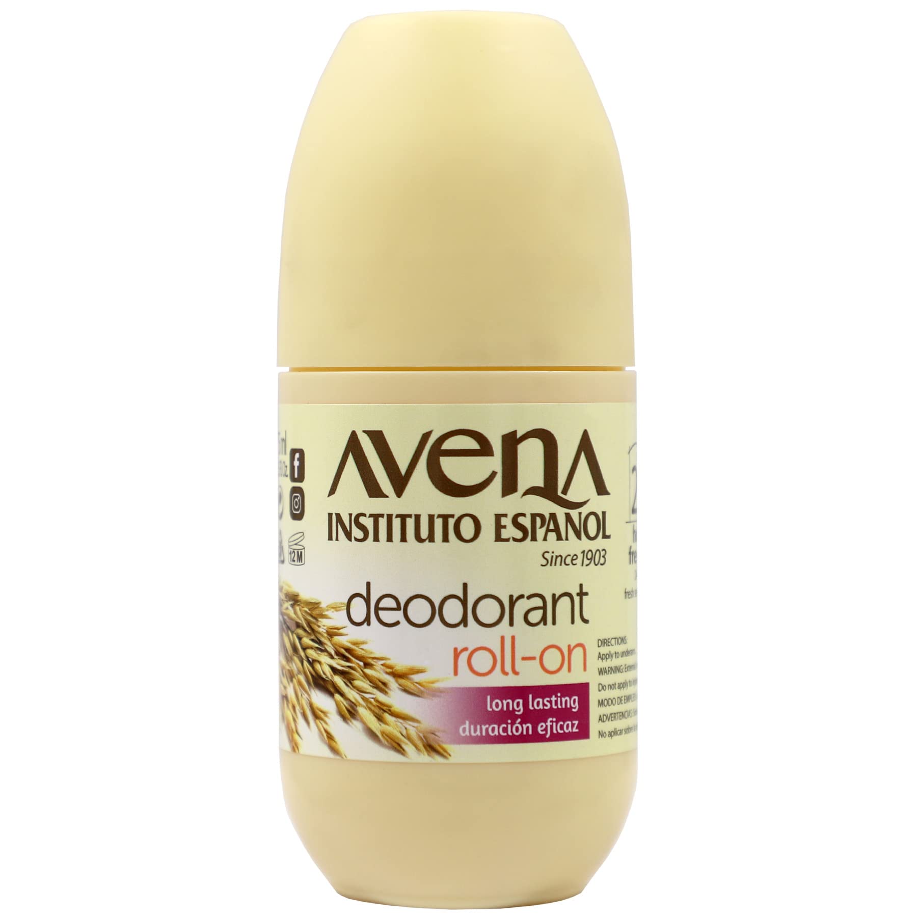Foto 3 | Desodorante Roll-On Avena Instituto Español 3 Piezas de 75 ml C/U - Venta Internacional