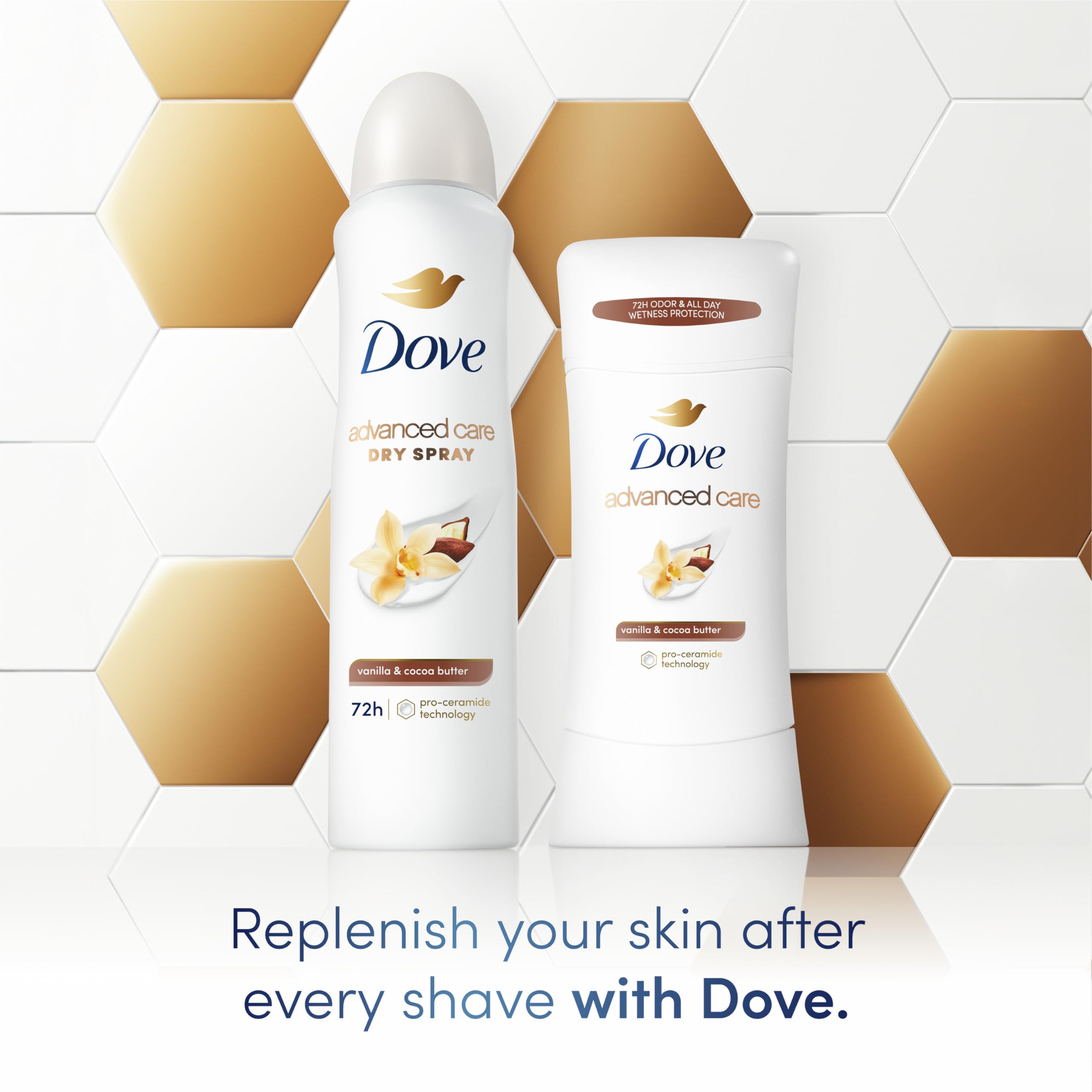 Foto 3 pulgar | Desodorante Dove Advanced Care Vanilla & Cocoa Butter de 3 Piezas-Venta Internacional