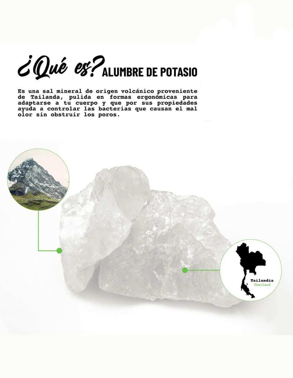Foto 5 pulgar | Desodorante De Cristal De Alumbre De Potasio + Termo De Agua Güish