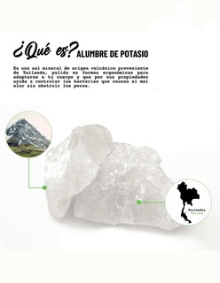 Foto 4 | Desodorante De Cristal De Alumbre De Potasio + Termo De Agua Güish