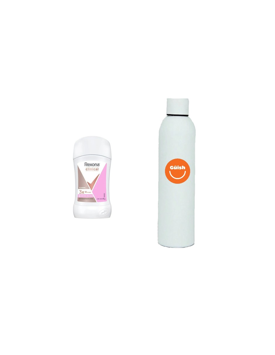 Foto 1 | Rexona Antitranspirante En Barra Clinical + Termo De Agua Güish