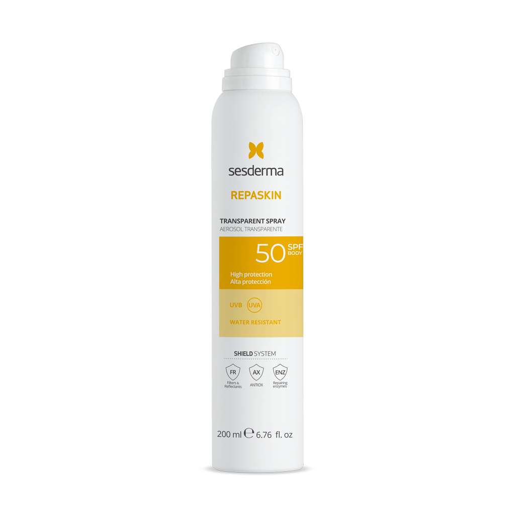 Foto 2 pulgar | Sesderma Repaskin Aerosol Transparente Spf50 200ml