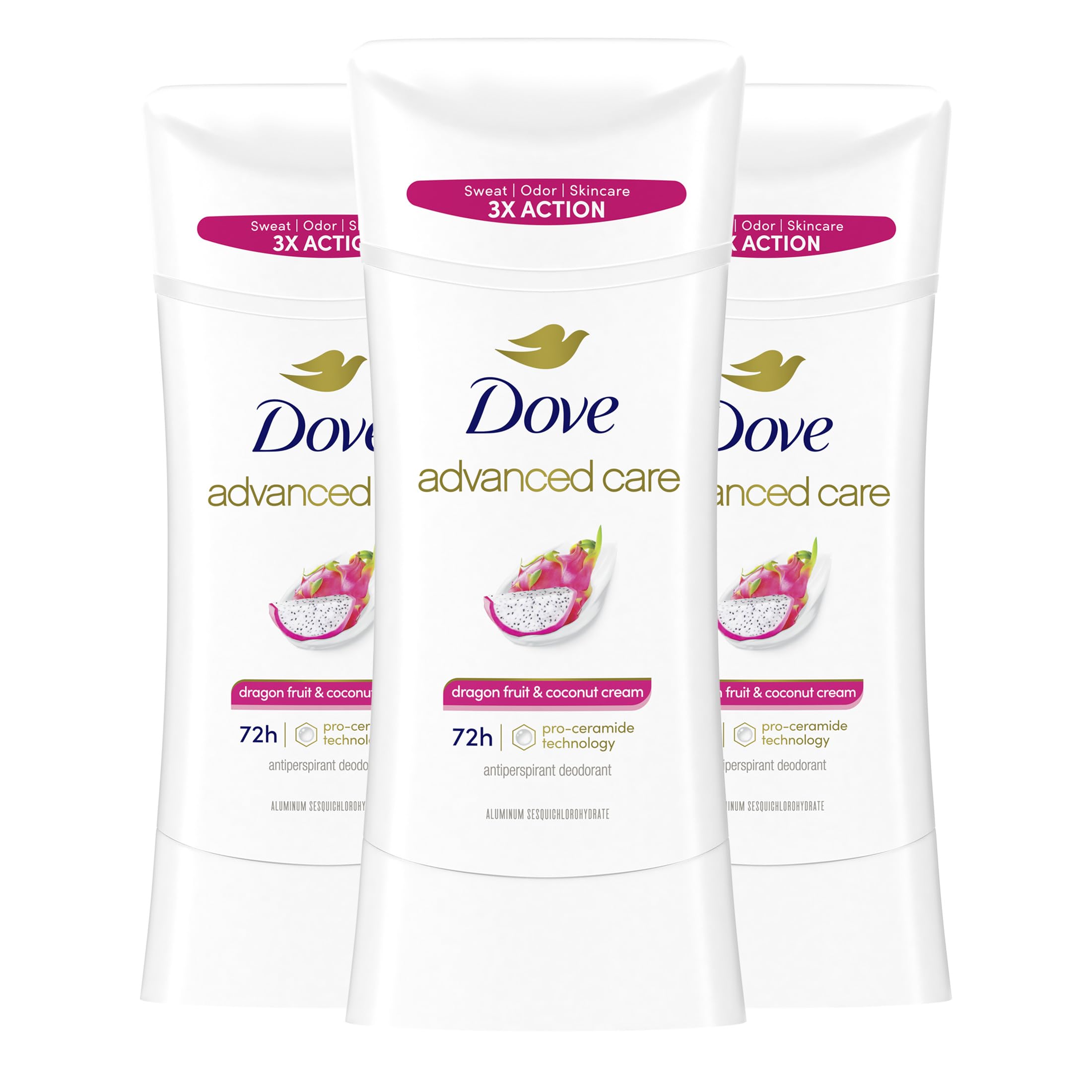 Foto 2 pulgar | Desodorante Antitranspirante Dove Advanced Care Dragon Fruit 3 Piezas - Venta Internacional
