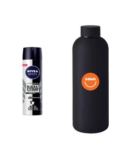 Foto 1 | Desodorante Nivea Men Black & White Invisible Power Original Antimanchas + Termo De Agua De Regalo Güish