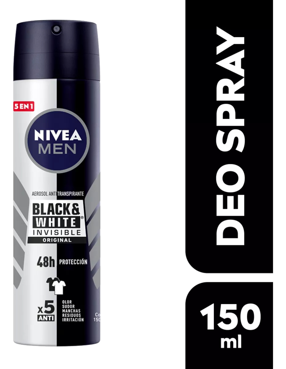 Foto 4 pulgar | Desodorante Nivea Men Black & White Invisible Power Original Antimanchas + Termo De Agua De Regalo Güish