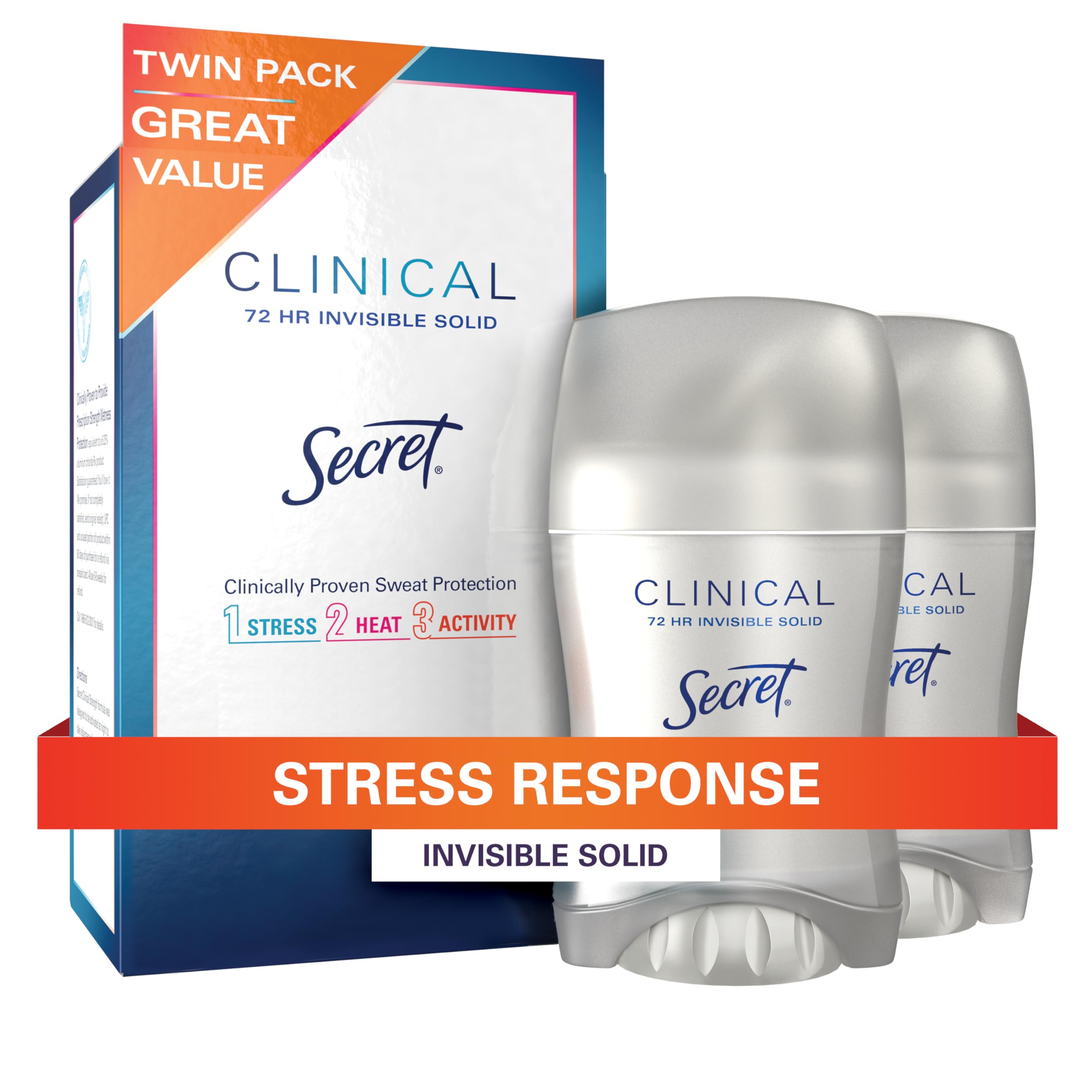 Foto 1 | Antitranspirante Secret Clinical Strength para Mujer 2 Piezas de 50 ml C/U - Venta Internacional