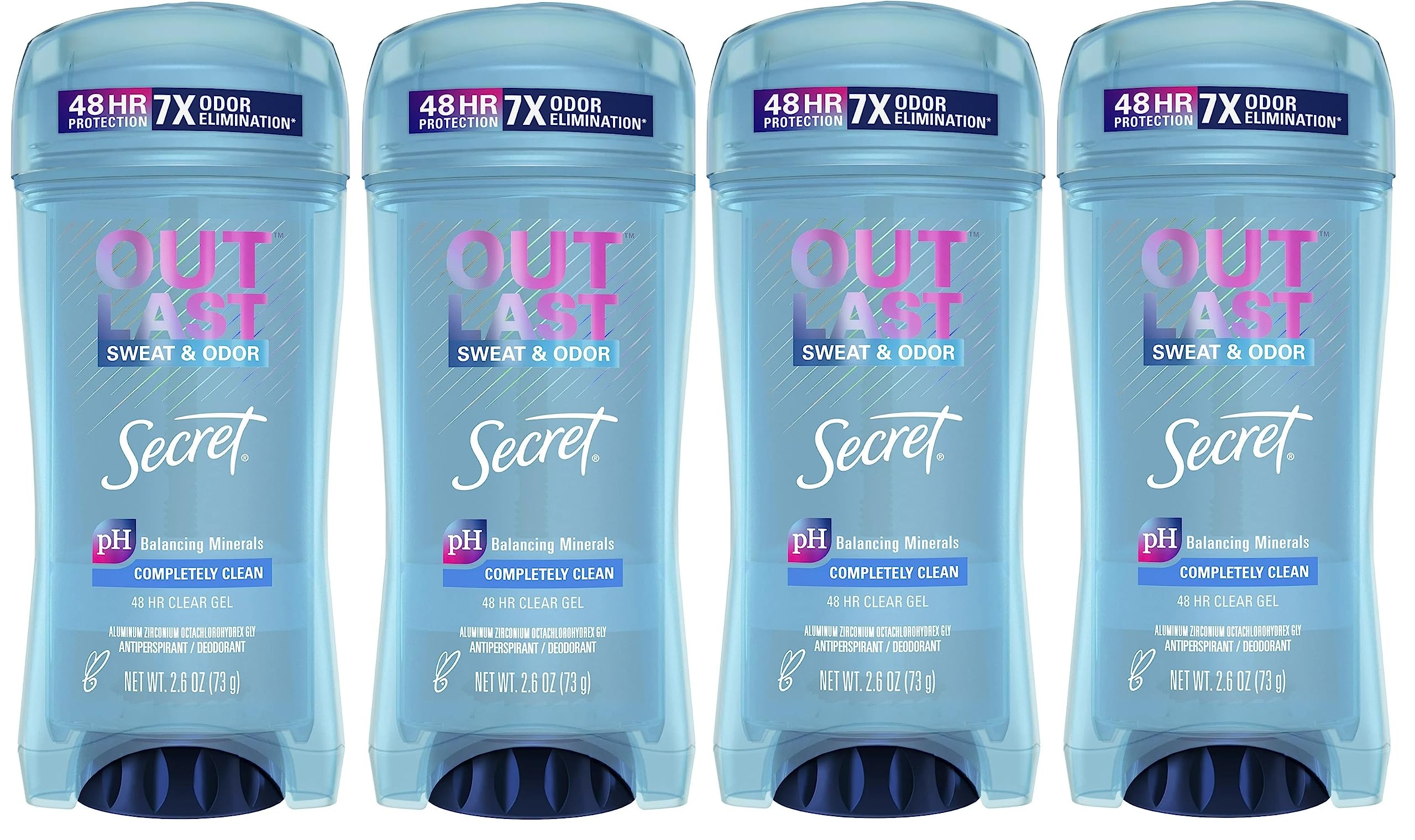 Foto 2 pulgar | Desodorante Secret Antitranspirante Outlast 4 Piezas de 73 g C/U - Venta Internacional