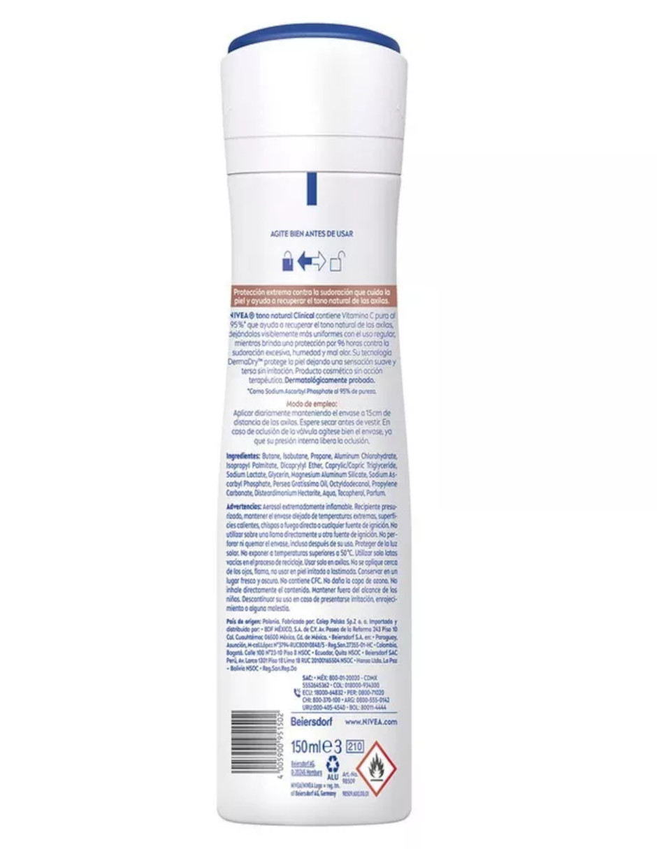 Foto 4 pulgar | Desodorante Aclarante Nivea Clinical Tono Natural Neutro + Termo Güish Gratis