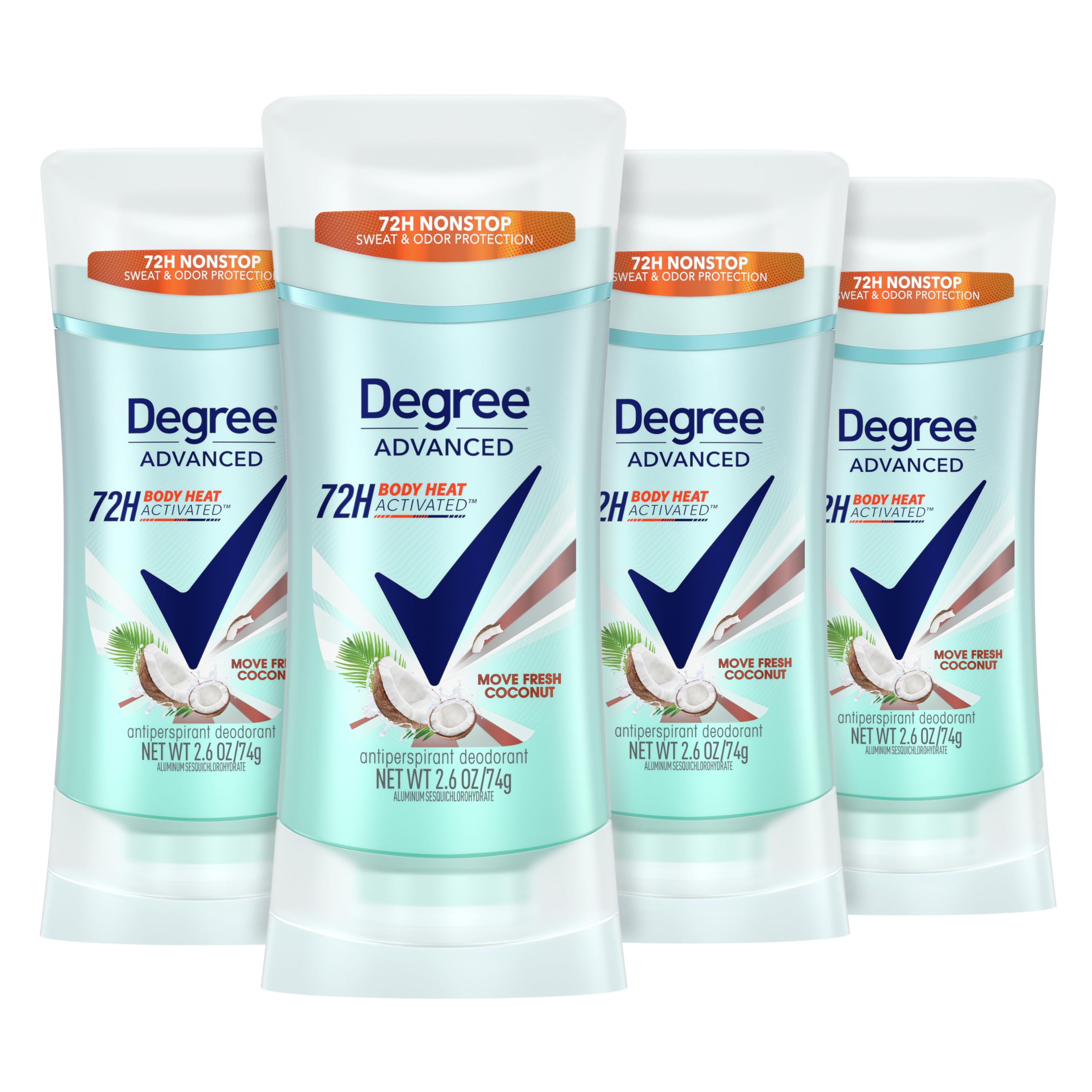 Desodorante Degree Advanced Coco & Hibiscus 4 Piezas - Venta Internacional