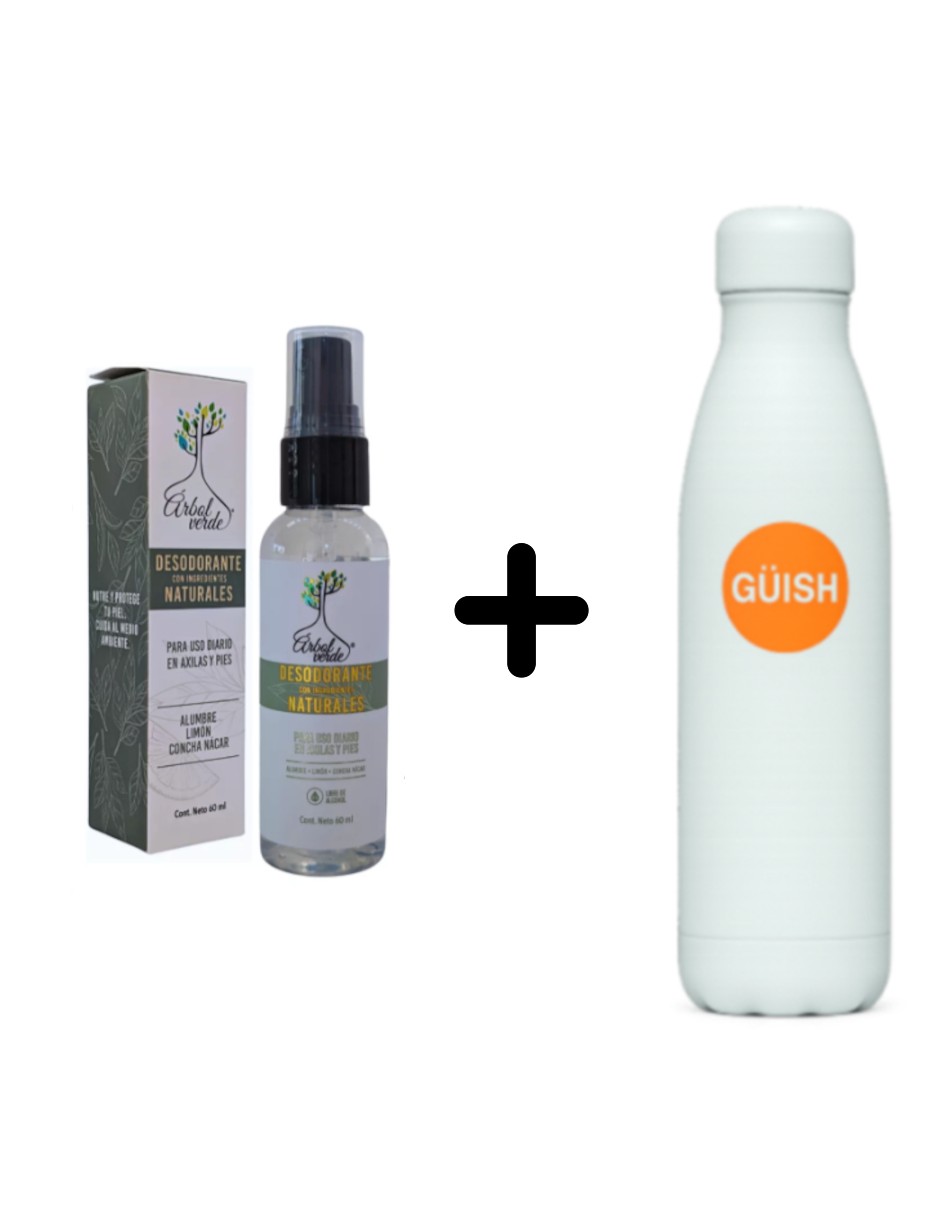 Desodorante Natural Aclarante + Termo Güish Gratis