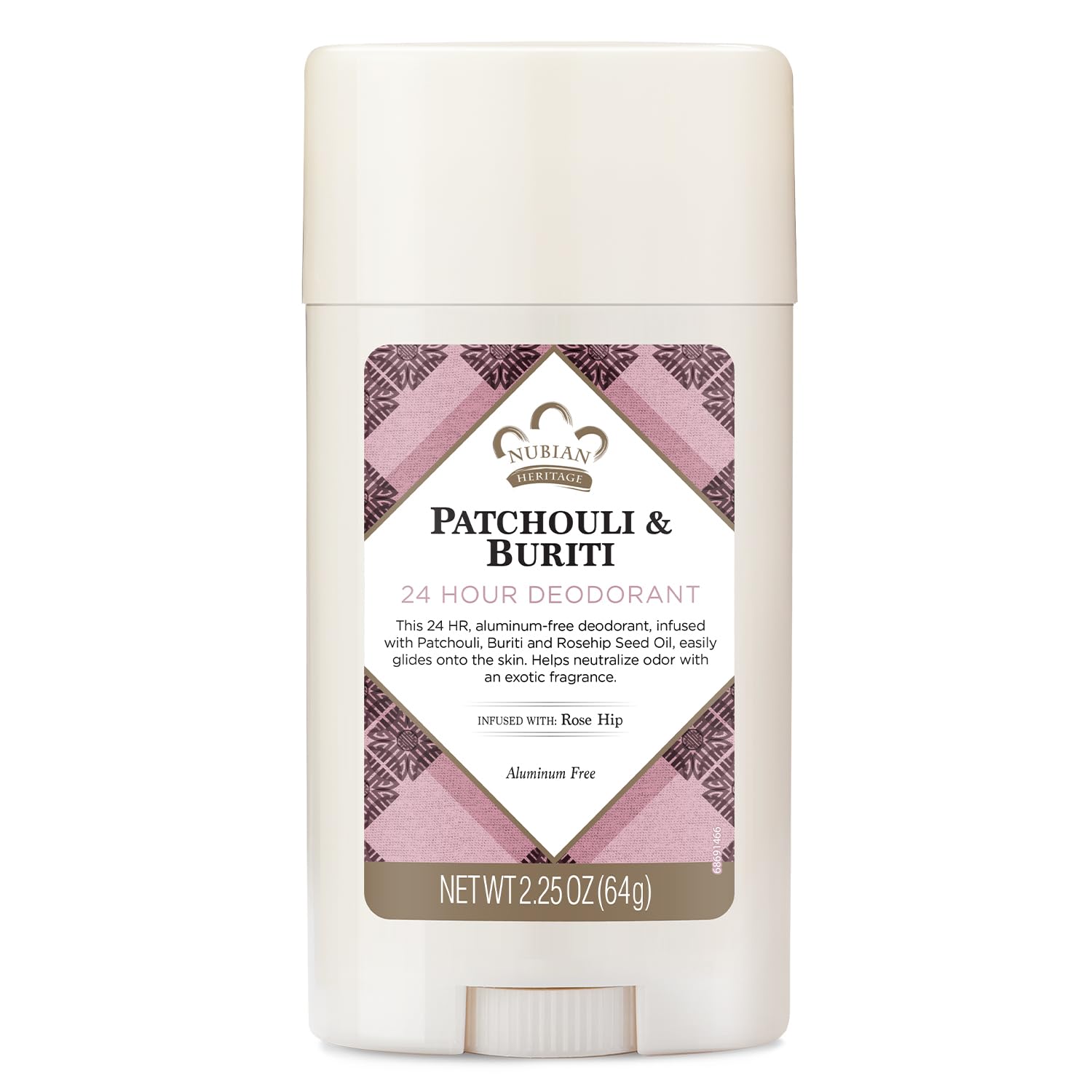 Desodorante Nubian Heritage Patchouli & Buriti, 66 Ml, Sin Aluminio - Venta Internacional.