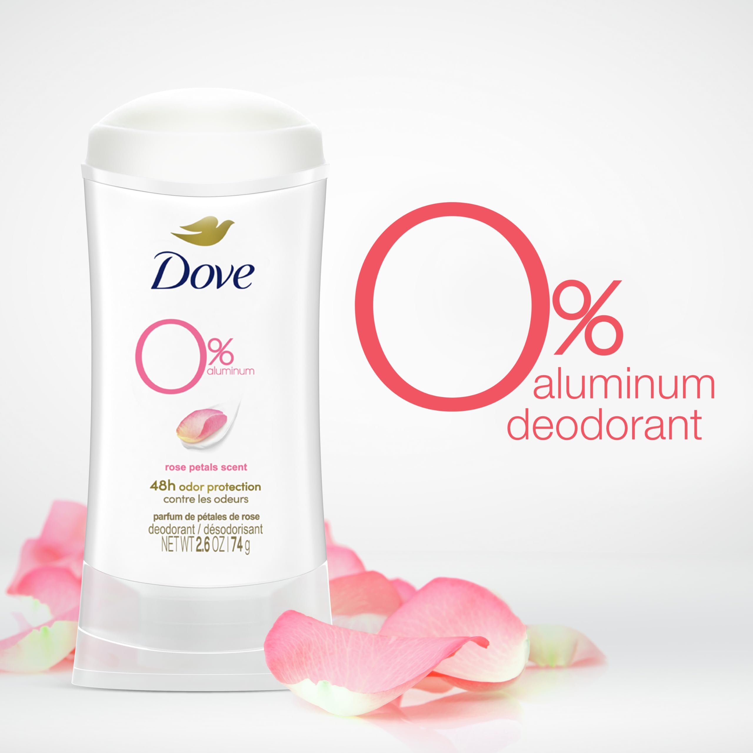 Foto 3 pulgar | Desodorante en Barra Dove 0% Aluminio con Pétalos de Rosa 74 g - Venta Internacional