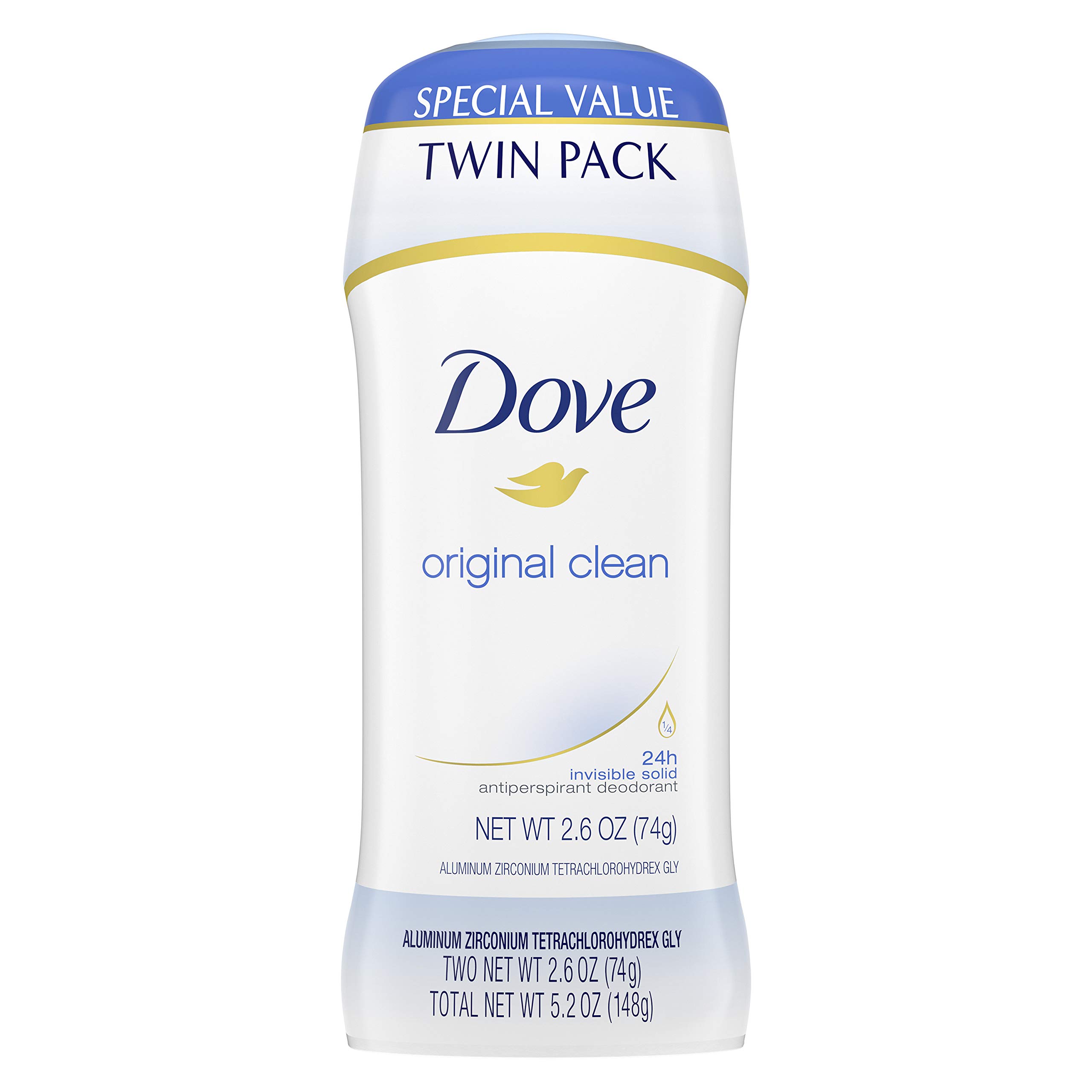Foto 2 pulgar | Desodorante Antitranspirante Dove Original Clean Women 75 ml 2 Piezas- Venta Internacional