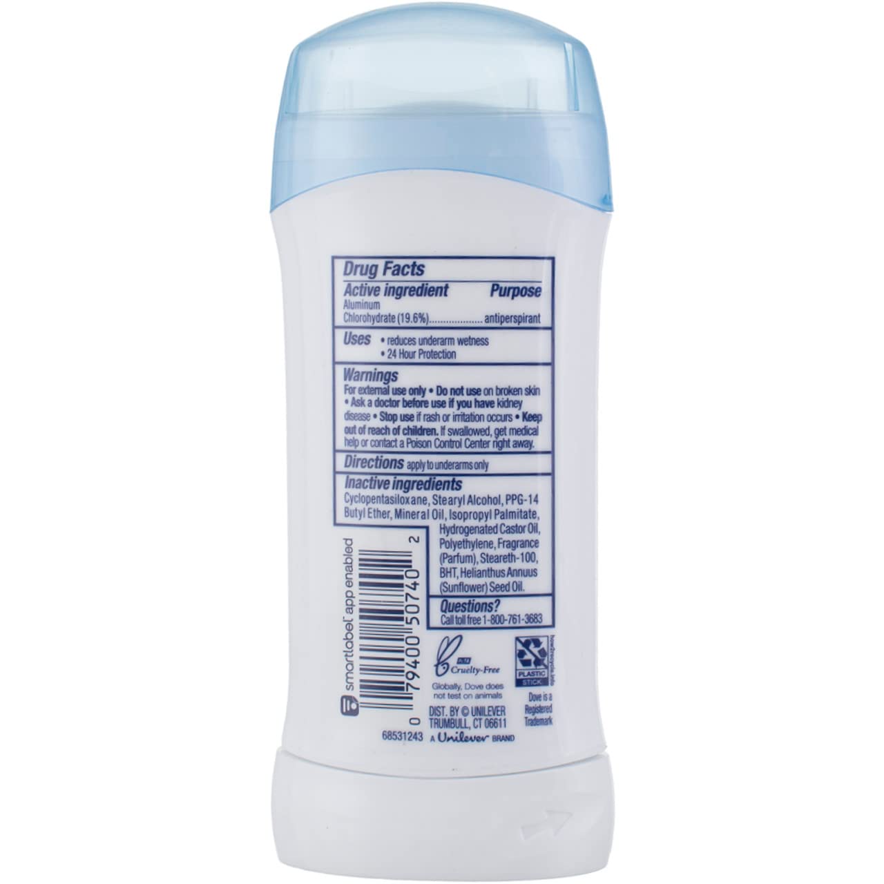 Foto 3 | Desodorante Antitranspirante Dove Sensitive Skin 75 Ml - Venta Internacional