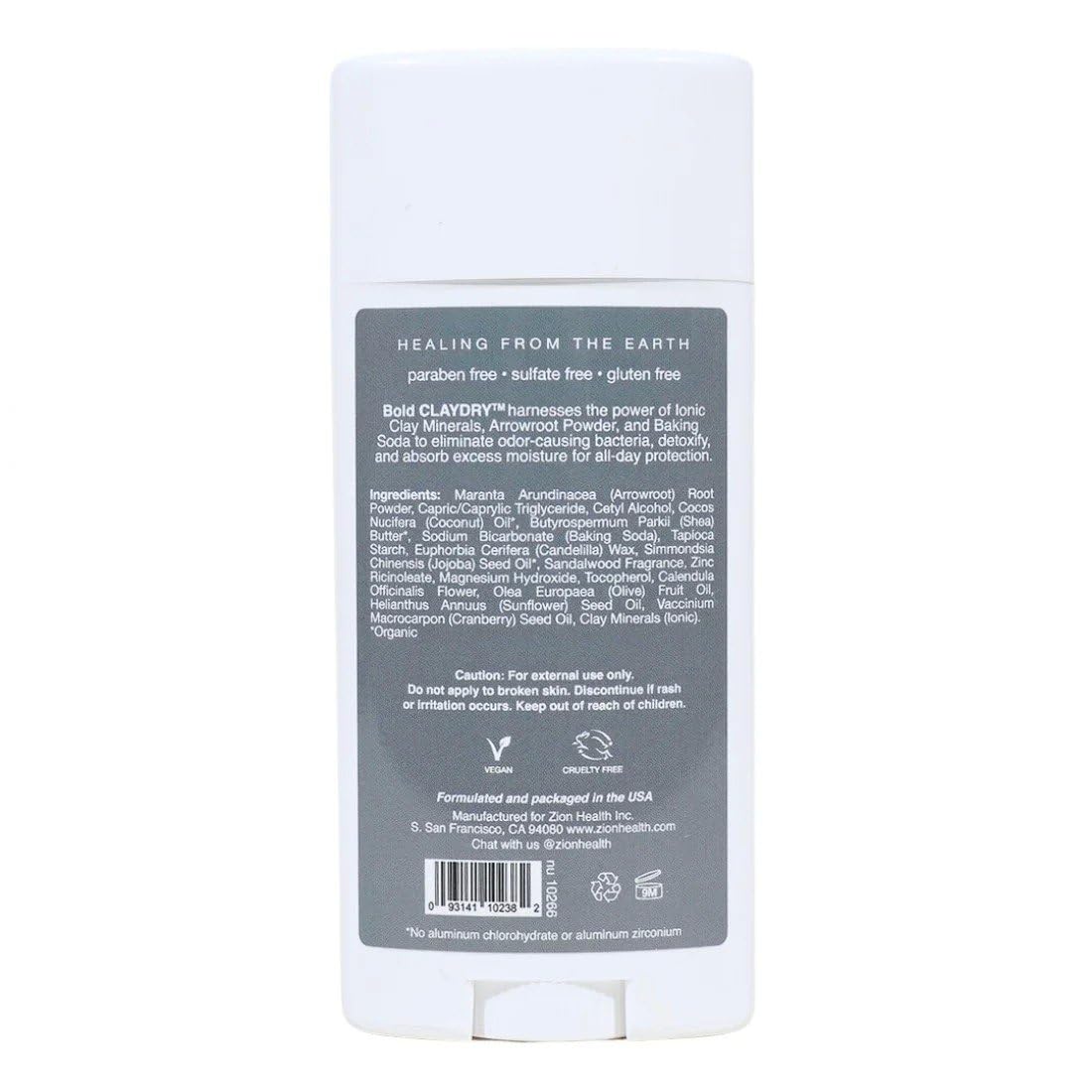 Foto 2 | Desodorante Clay Dry Sandalwood Zion Health en Barra 80 g - Venta Internacional
