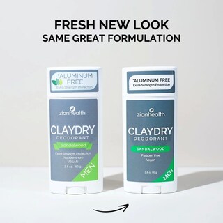 Foto 3 | Desodorante Clay Dry Sandalwood Zion Health en Barra 80 g - Venta Internacional