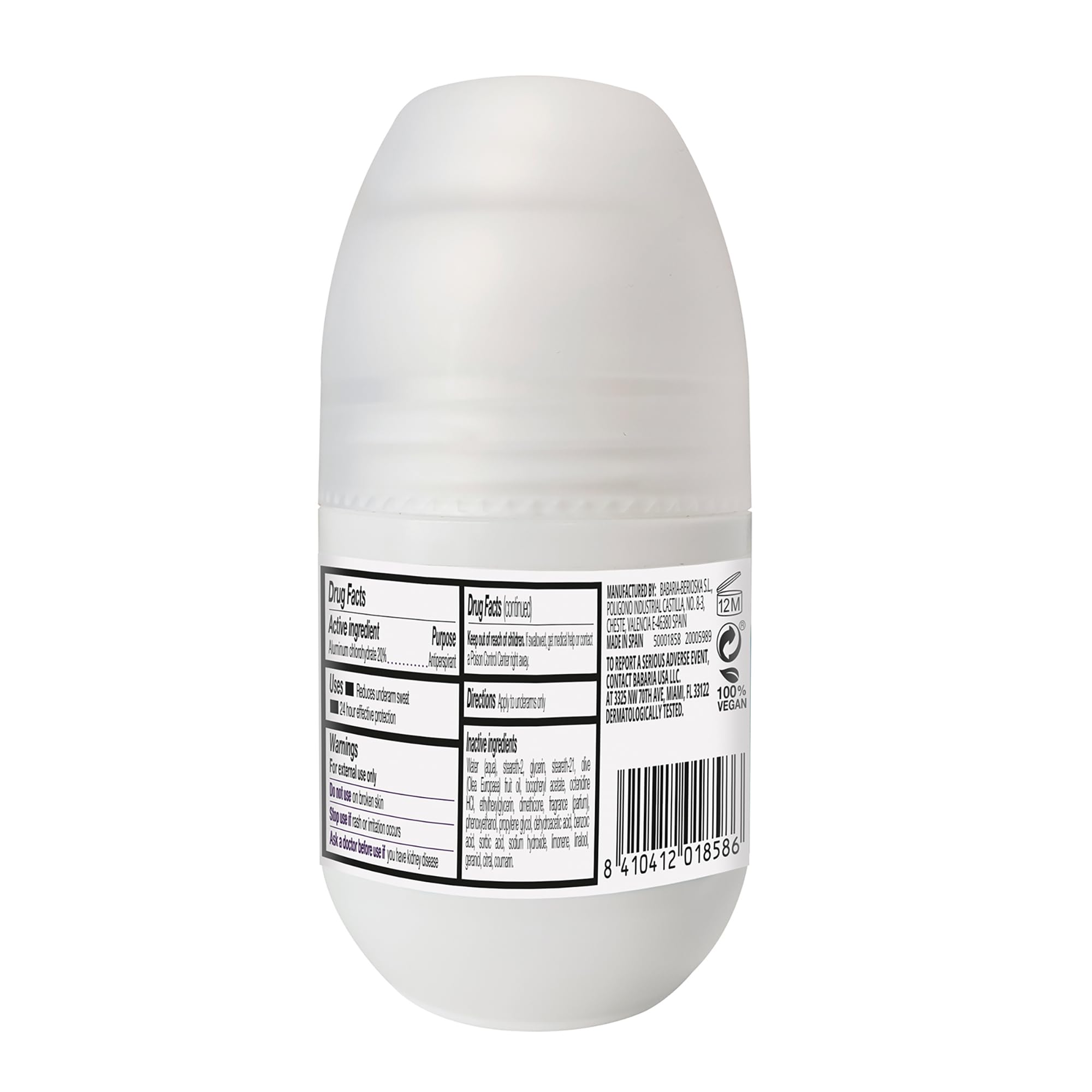 Foto 3 pulgar | Desodorante Babaria con Aceite de Oliva Antitranspirante 6 Unidades- Venta Internacional