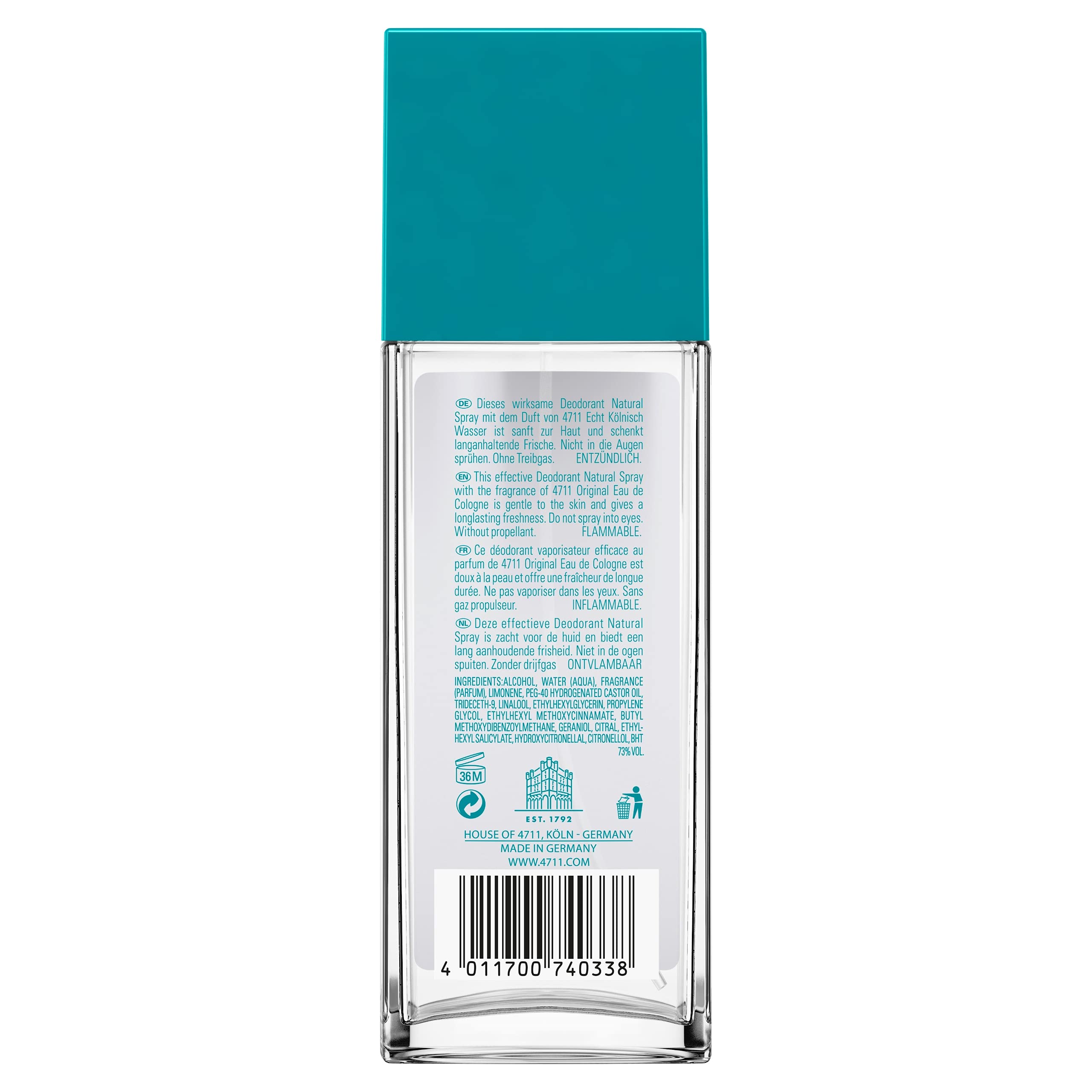 Foto 5 | Colonia 4711  Echt Kölnisch Wasser 75 ml  Aerosol Natural - Venta Internacional
