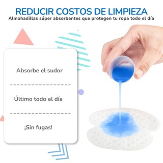 Foto 4 | 100 Parches Para Exceso De Sudor Algodón Elimina Mal Olor