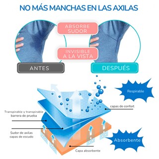Foto 5 | 100 Parches Para Exceso De Sudor Algodón Elimina Mal Olor