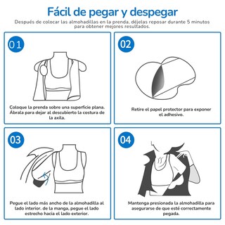 Foto 6 | 100 Parches Para Exceso De Sudor Algodón Elimina Mal Olor