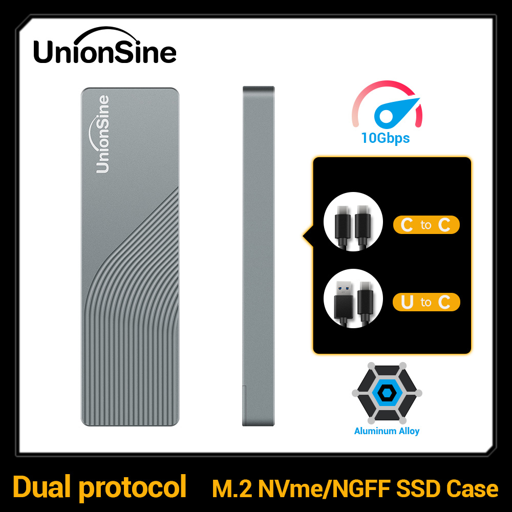 Foto 2 pulgar | Venta Internacional - Funda Ssd Unionsine Dual Protocol M2 Nvme/ngff Sata De 10 Gbps