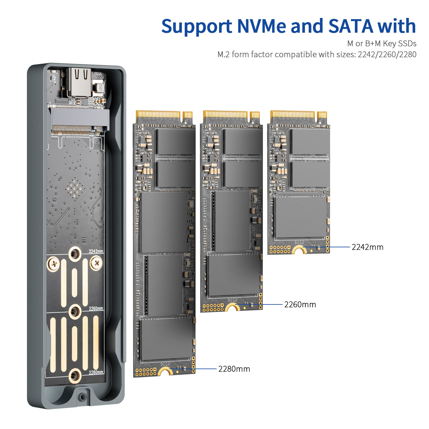 Foto 5 pulgar | Venta Internacional - Funda Ssd Unionsine Dual Protocol M2 Nvme/ngff Sata De 10 Gbps