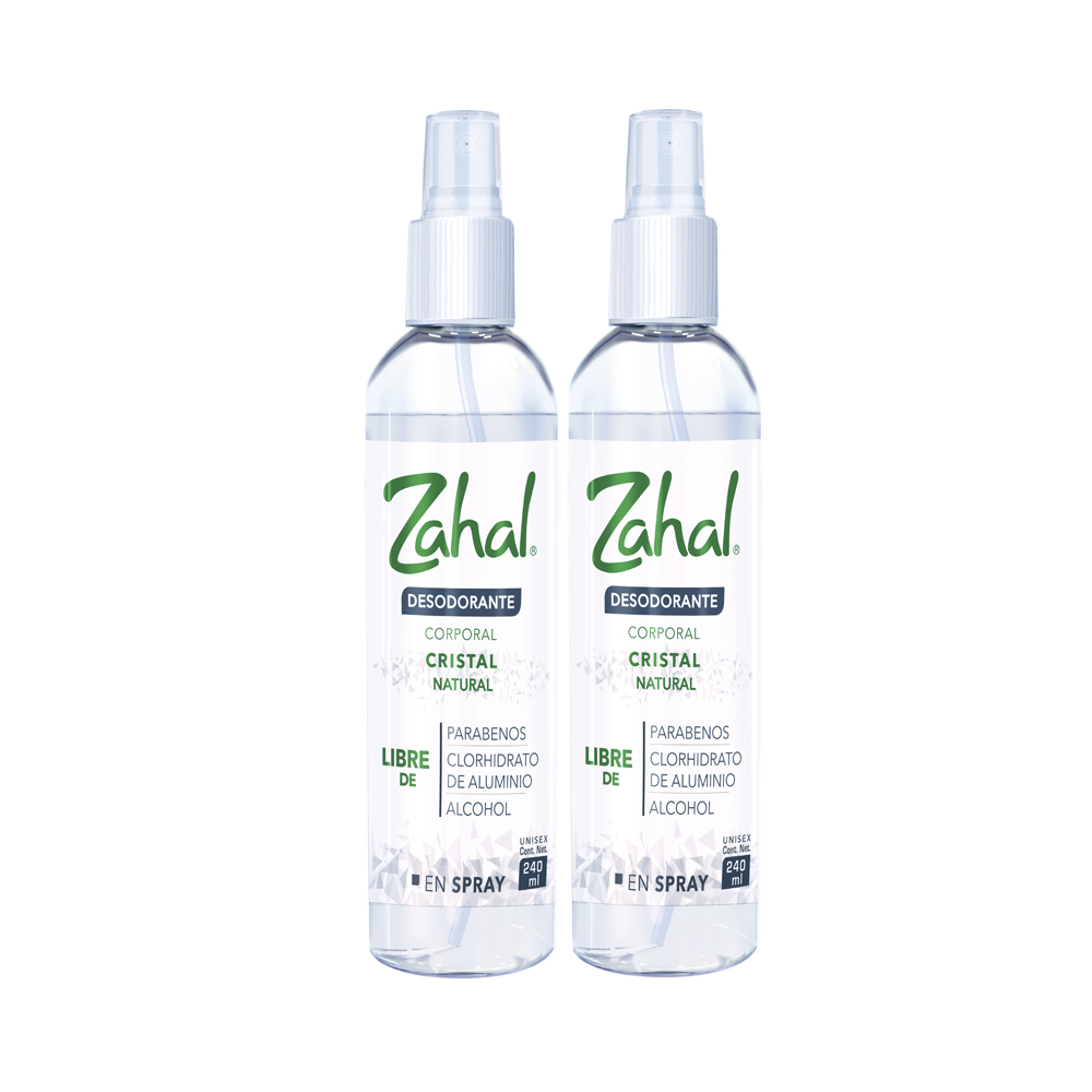 Foto 2 pulgar | Set de 2 Desodorantes Spray Corporal Zahal 240 ml