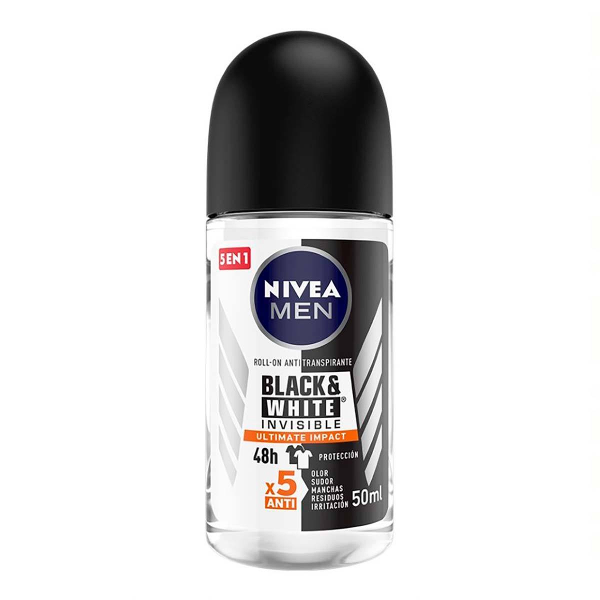 Foto 2 pulgar | Desodorante Roll On Nivea Invisible For Black And White 25 Ml