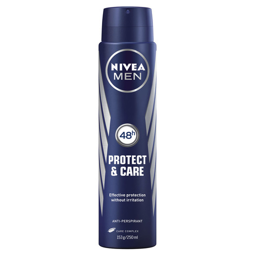 Foto 2 pulgar | Desodorante Nivea Hombre Protect And Care Spray 250 ml