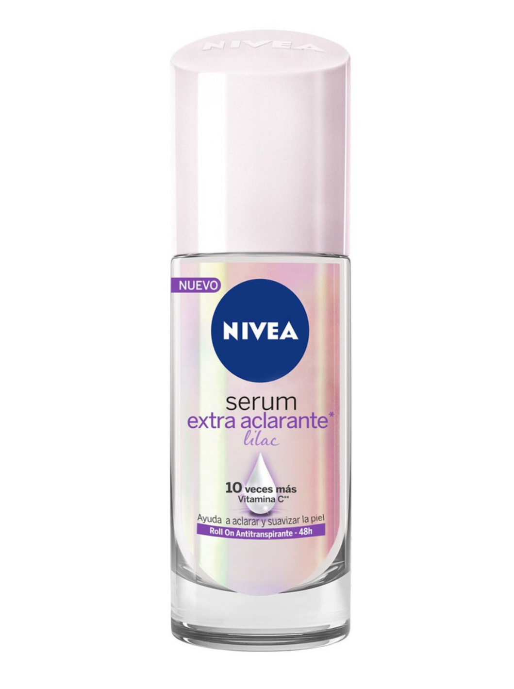 Foto 2 pulgar | Antitranspirante en Roll On Nivea Serum Extra Aclarante Lilac 40 ml