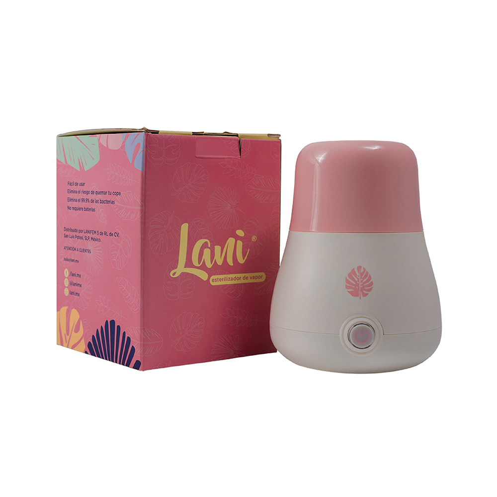 Esterilizador de Copa Menstrual Lani color Rosa Vaporizador