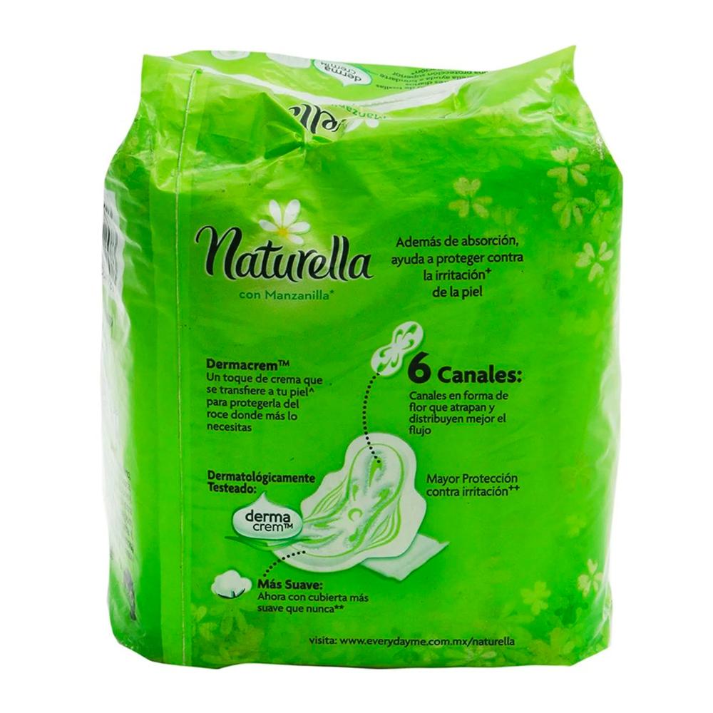 Foto 4 pulgar | Toallas Sanitarias Naturella Manzanilla con Alas 8 Piezas