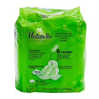 Foto 3 | Toallas Sanitarias Naturella Manzanilla con Alas 8 Piezas