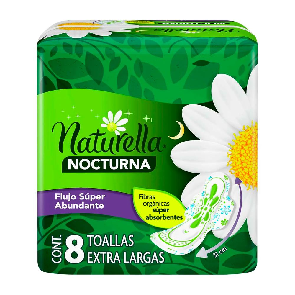 Foto 2 pulgar | Toallas Femeninas Naturella Nocturna 8 Piezas