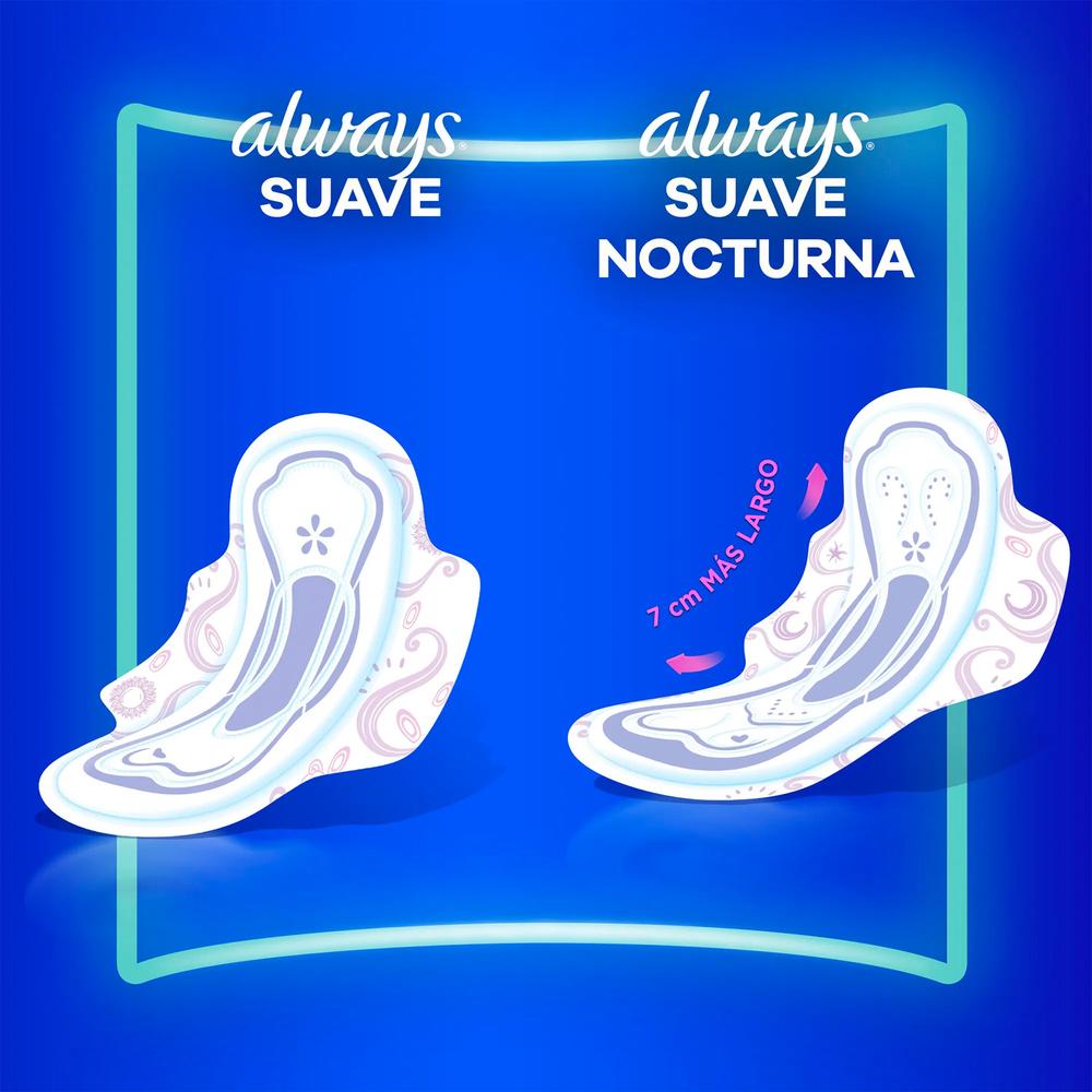 Foto 3 pulgar | Toallas Femeninas Always Nocturna Suave Xl 22 Piezas