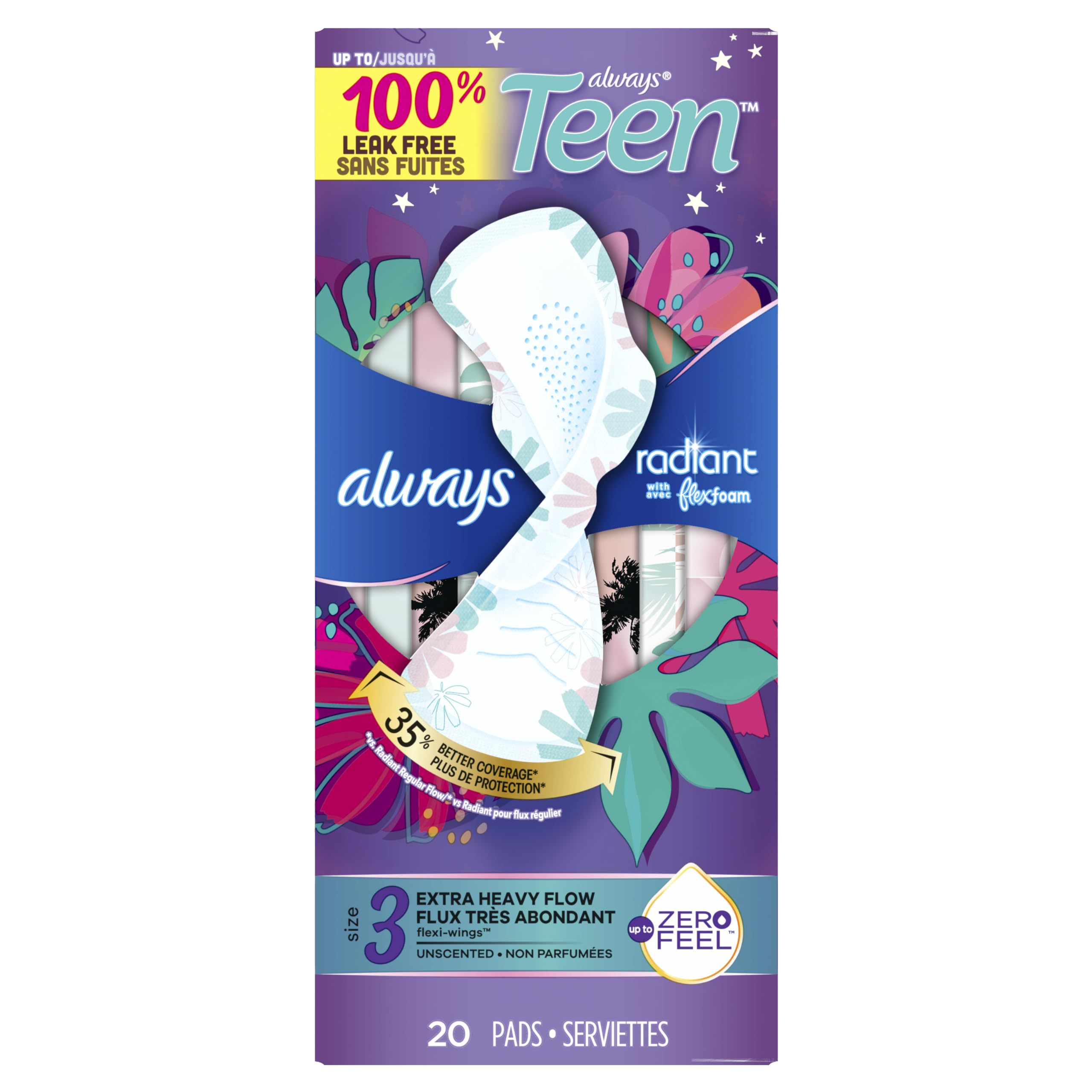 Foto 8 pulgar | Almohadillas Sanitarias Always Radiant Teen Tamaño 3 Extra Pesadas X60 - Venta Internacional.