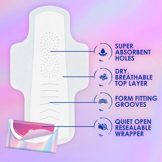 Foto 2 | Almohadillas Femeninas Always Pocket Flexfoam Talla 2 Heavy Flow 60 - Venta Internacional.