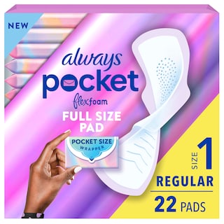 Foto 1 | Toallas Femeninas Always Pocket Talla 1 de 22 Piezas-Venta Internacional