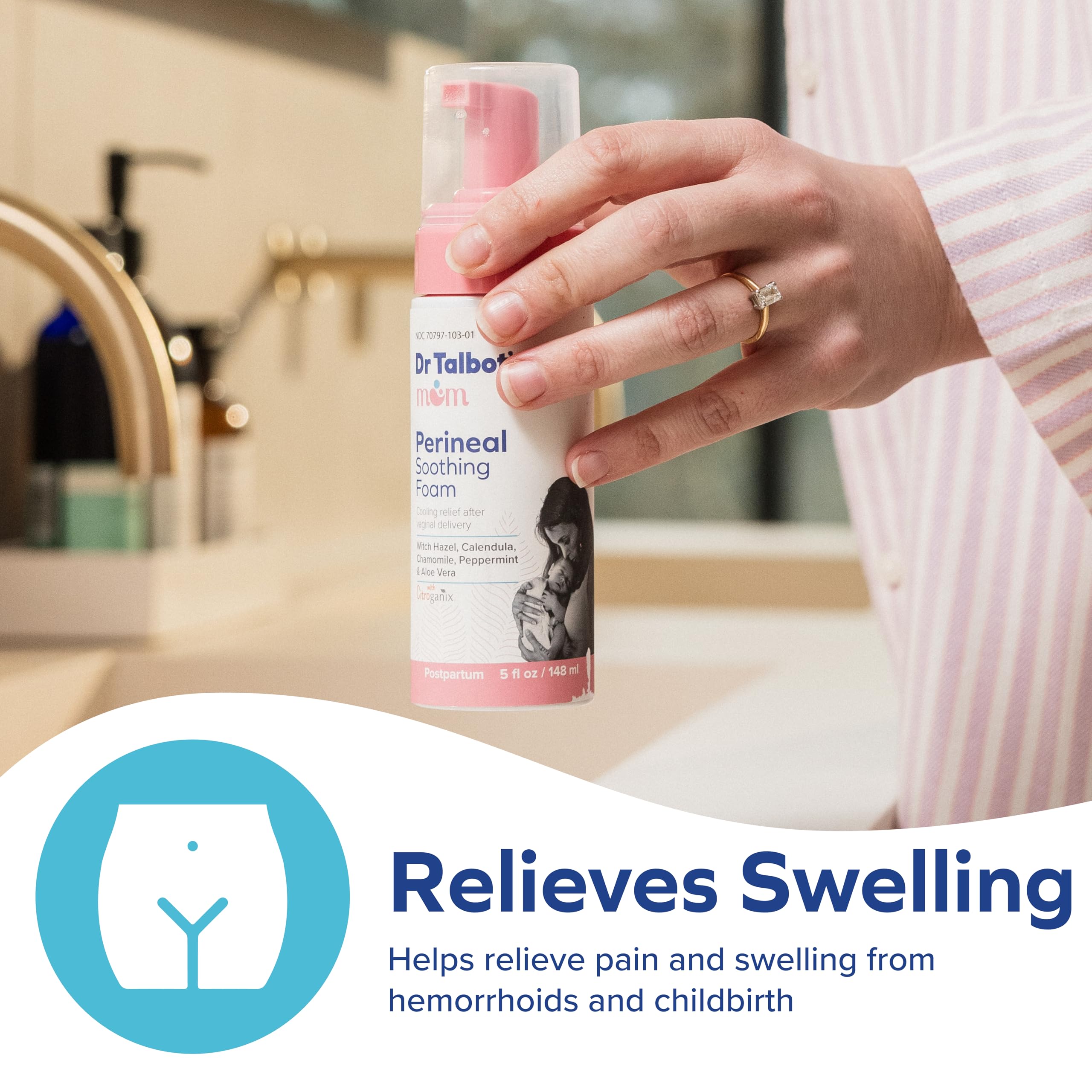 Foto 4 pulgar | Espuma Calmante Perineal Dr. Talbot's Mom Cooling 150 ml - Venta Internacional