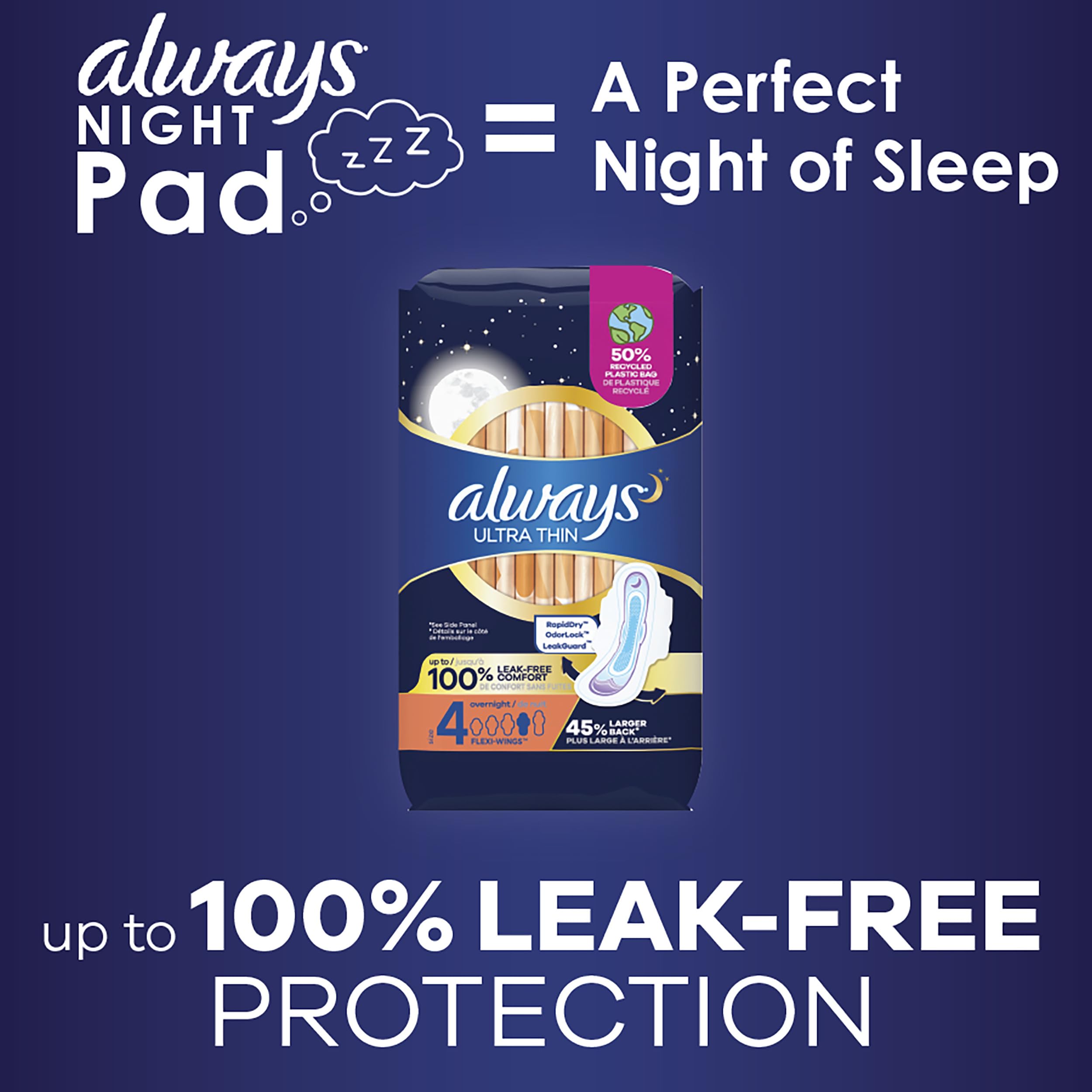 Foto 7 pulgar | Almohadillas Femeninas Always Ultra Thin Talla 4 Overnight X150 - Venta Internacional.